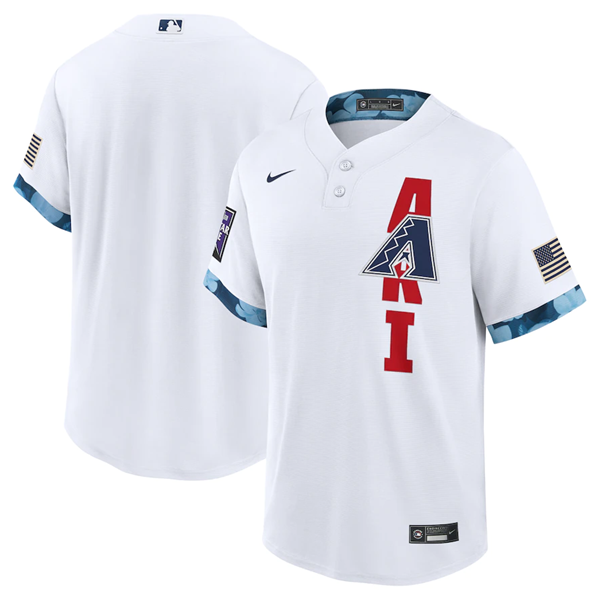 Men's Arizona Diamondbacks Blank 2021 White All-Star Cool Base Stitched MLB Jersey Men's Arizona Diamondbacks Blank 2021 White All-Star Cool Base Stitched MLB Jersey